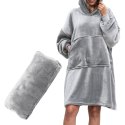 Bluzair Bluza Koc z Kapturem XXL Ciepła Hoodie 4w1