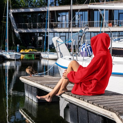 Bluzair SUPER MAMA - Bluza koc - Czerwony - prezent dla mamy na urodziny