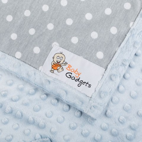 Kocyk zimowy Miętowy minky gruby koc z rękawkami