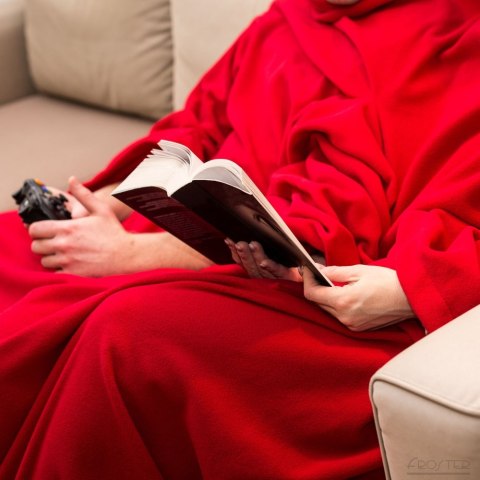 Kocyko - Szlafrok dla Pary Czerwony koc z rękawami