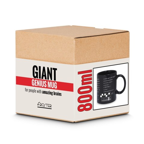 Gigantyczny Kubek Geniusza z zadaniami matematyka