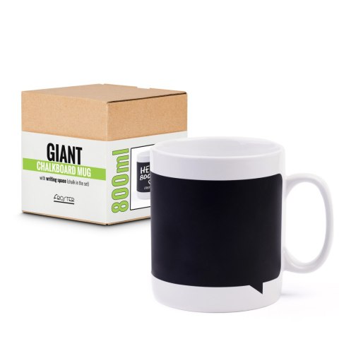 Gigantyczny Kubek Tablica z kredą do pisania