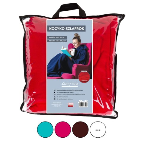 Kocyko - Szlafrok Śliwka koc z rękawami fioletowy