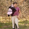Derka dwustronna i nauszniki Skippi dla Hobby Horse - różowa i szara