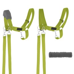 Hobby Horse A3 Skippi duży czarny, jasnozielony kantar, wodze, mufka