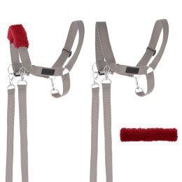 Hobby Horse A3 Skippi duży czarny, szary kantar, wodze, mufka