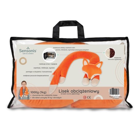 Sensonis Pluszak - kołnierz obciążeniowy Lis - maskotka obciążeniowa 1 kg