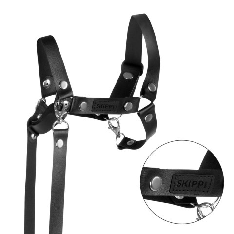 Skippi Kantar dla Hobby Horse - wodze, ekoskóra - czarny