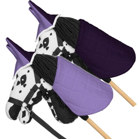 Zestaw Skippi - Hobby Horse Karo - srokaty - Derka wrzos - Kantar błękitny