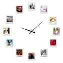 Zegar z ramkami na zdjęcia naklejany ścienny ramki