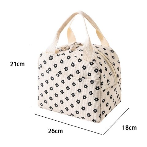 Torba termiczna do przenoszenia żywności LUNCH BOX stokrotki 26x21x18cm PJM45